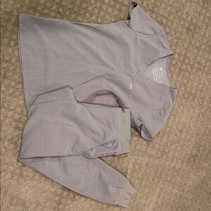 Figs Gray V-Neck Scrub Set